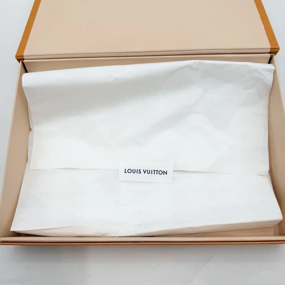 Louis Vuitton Authentic Orange Empty Magnetic Gift Box & Tissue 12